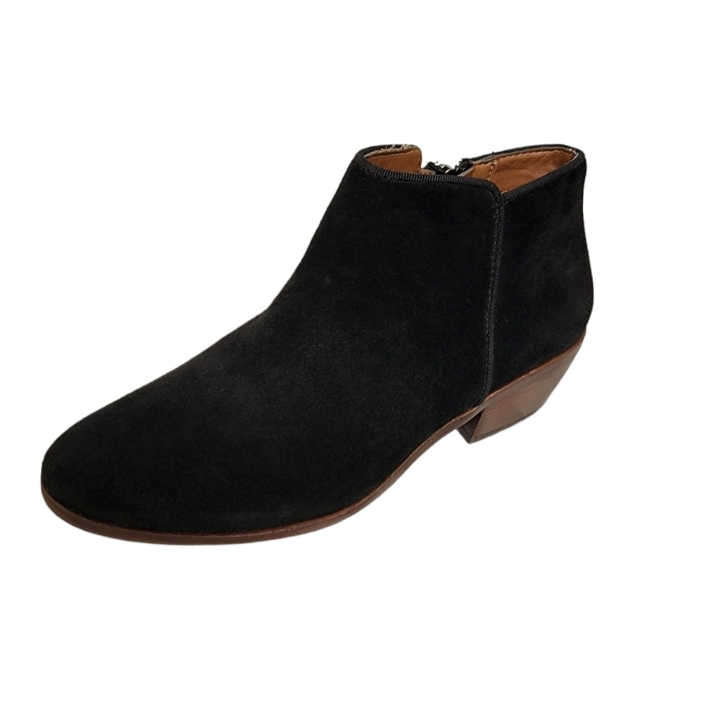 SOLD... Sam Edelman Ankle Black Suede Botti Heel Height 1.75 inches Size 4 1/2 - Picture 1 of 5